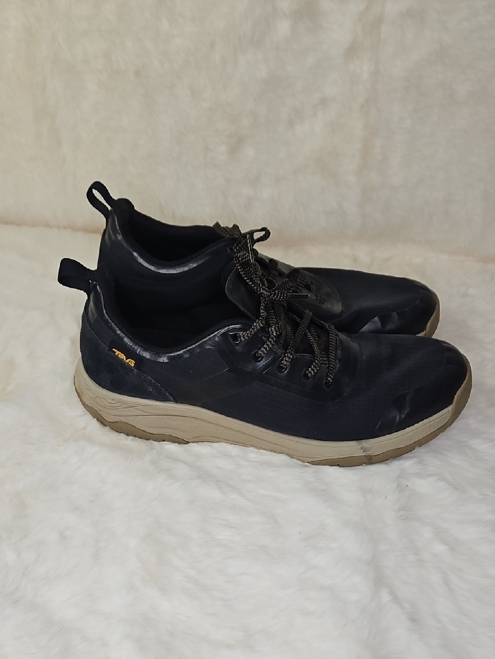 Teva Men's Black Athletic Shoes with Tan Sole